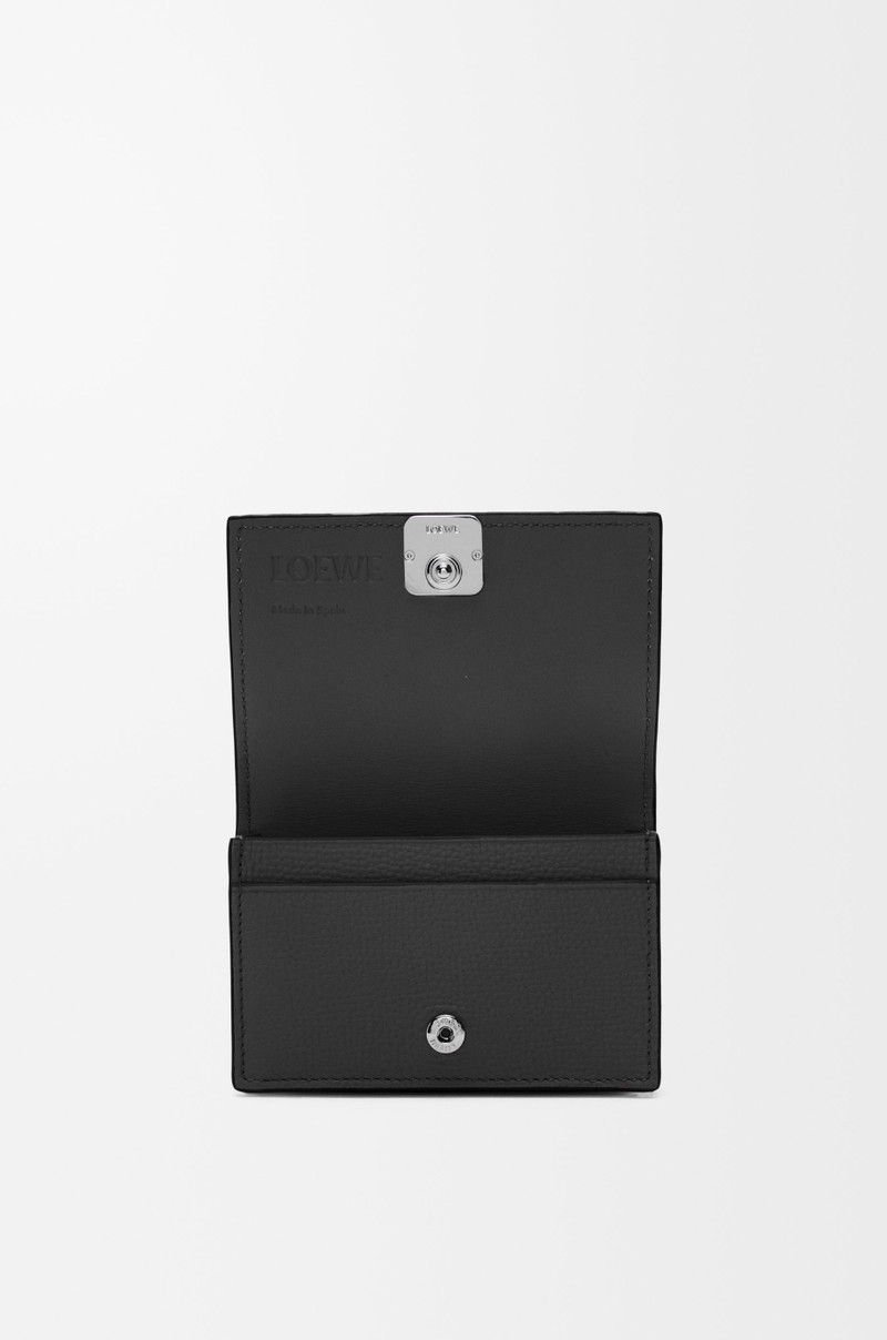 Loewe Anagram business cardholder in pebble grained calfskin outlook