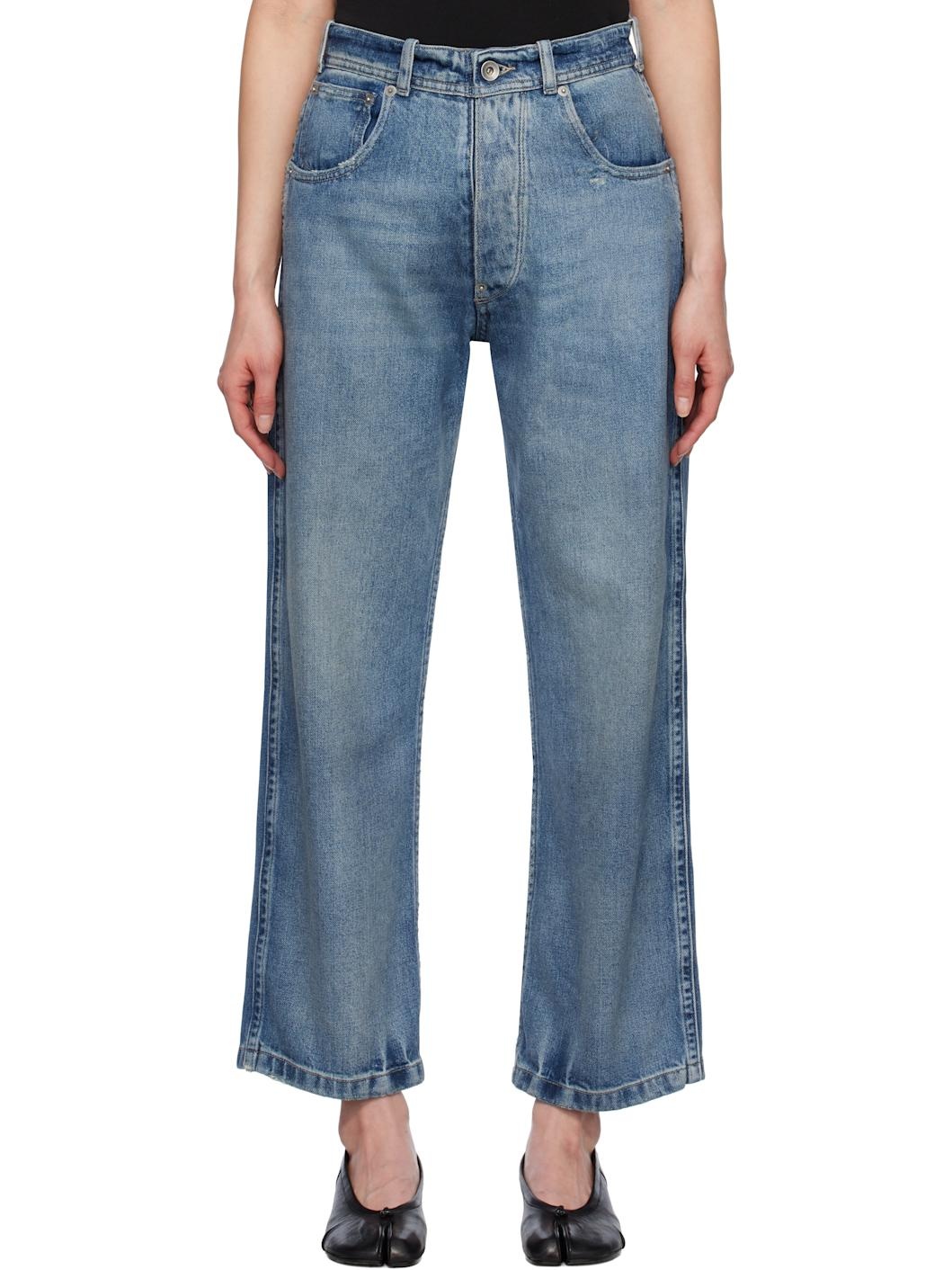 Blue 5 Pocket Jeans - 1