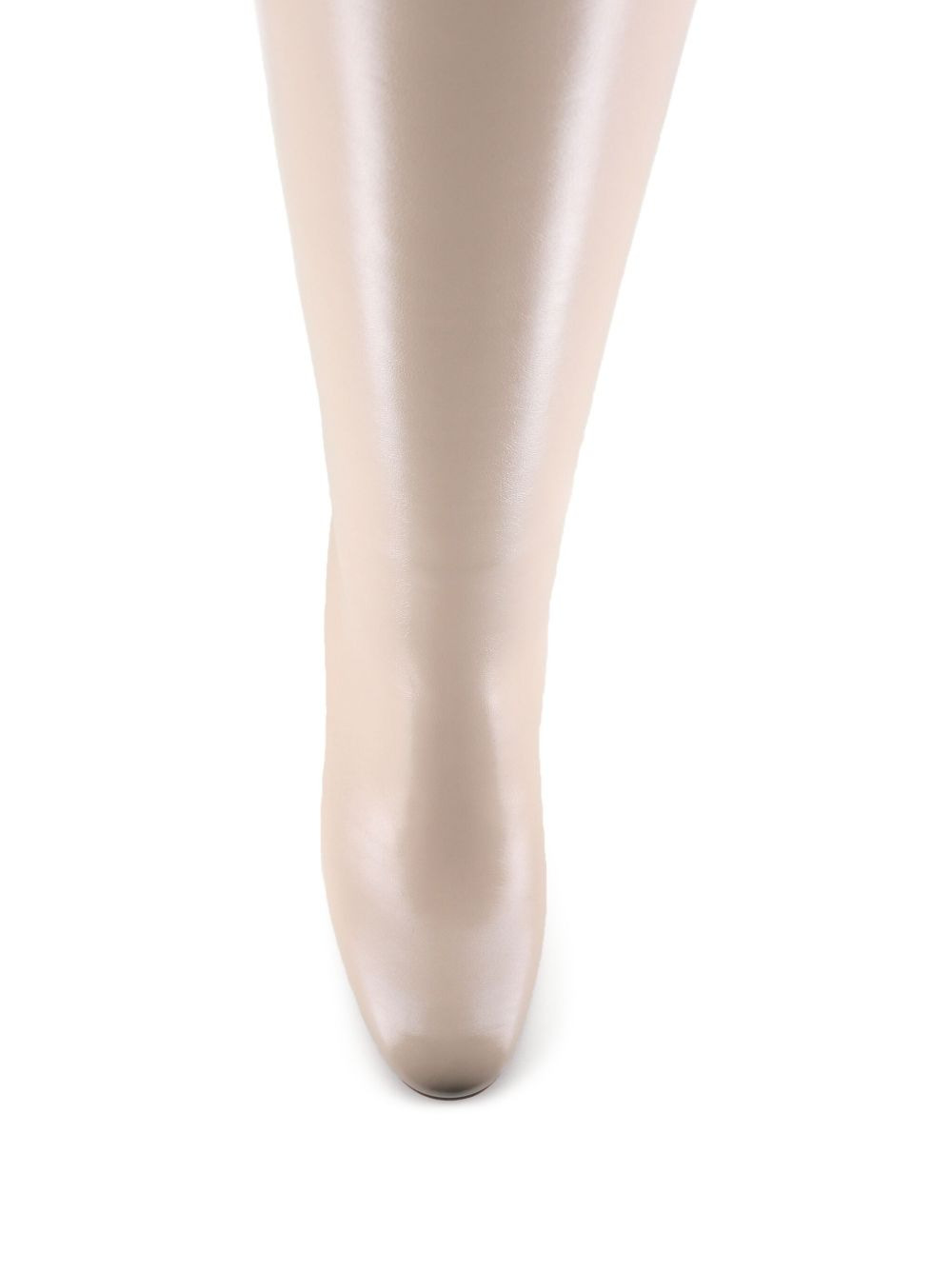 leather block-heel knee-high boots - 4