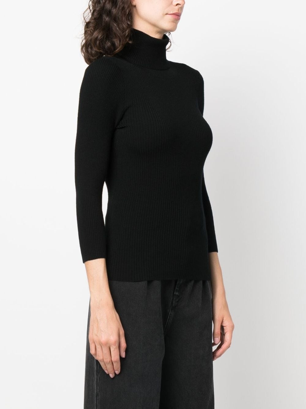 ribbed-knit roll-neck knitted top - 5