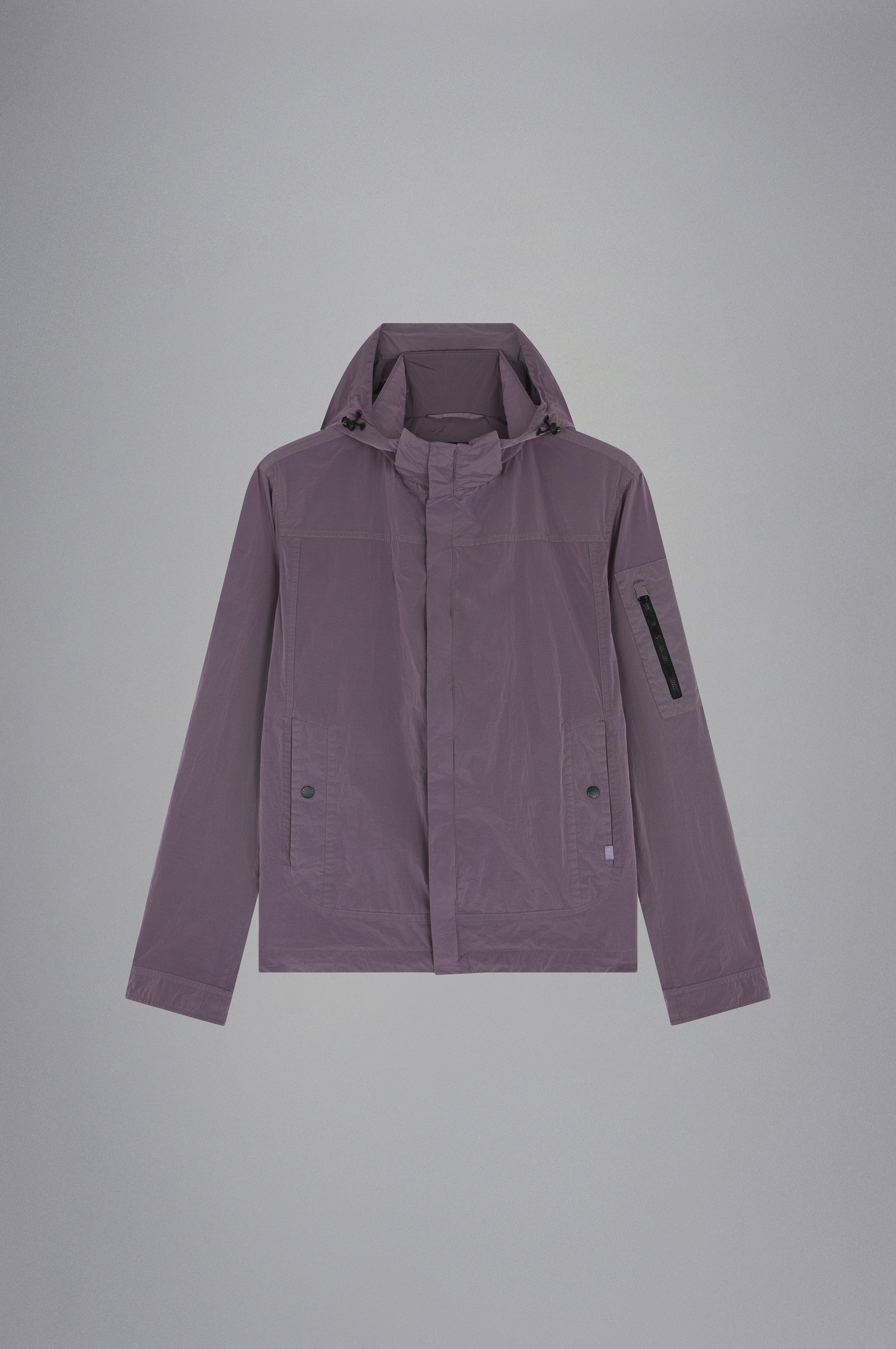 GARMENT DYED CRINCKLE NYLON WINDBREAKER - 1