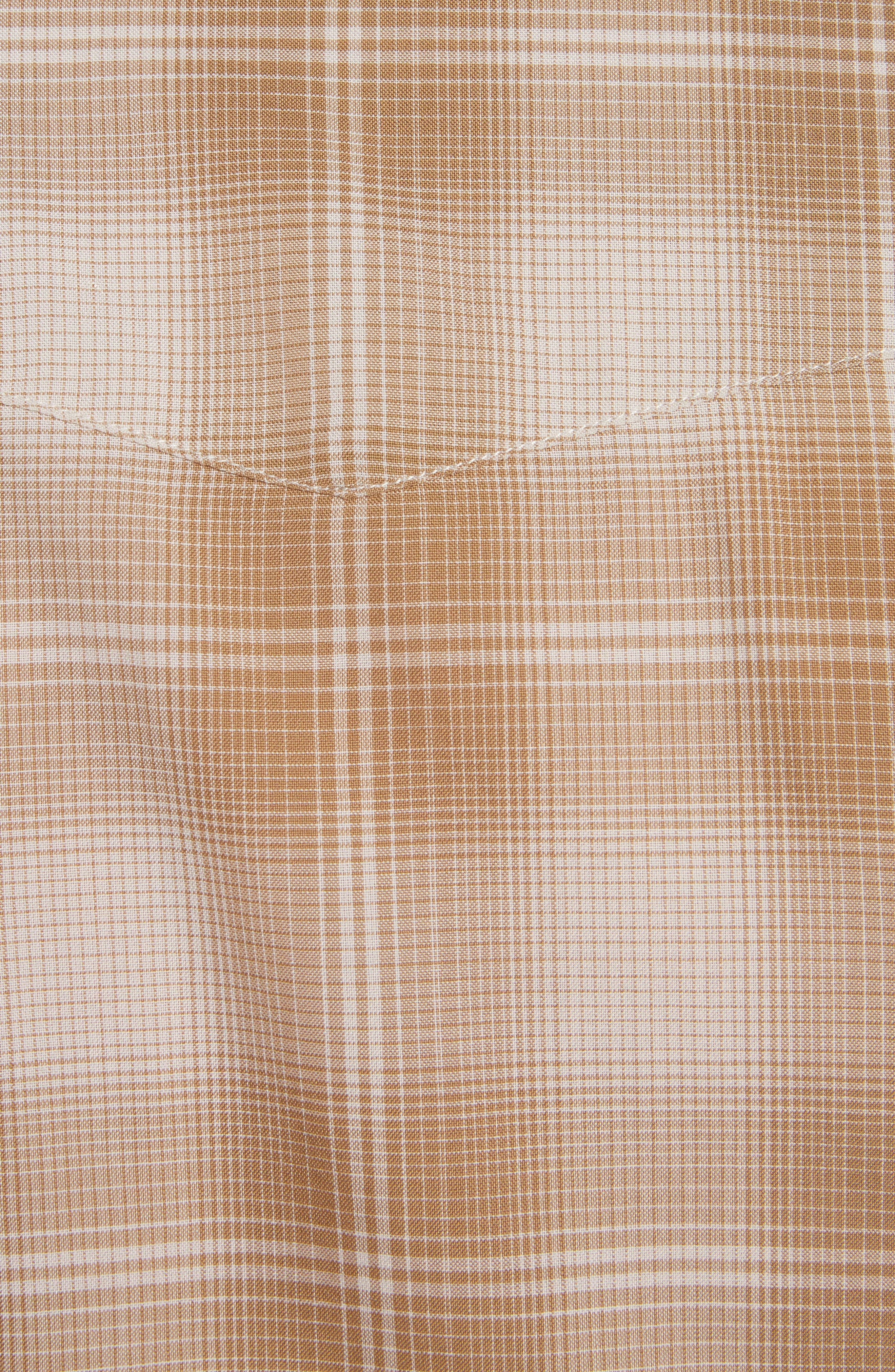 Dégradé Plaid Brushed Cotton Snap-Up Western Shirt - 5