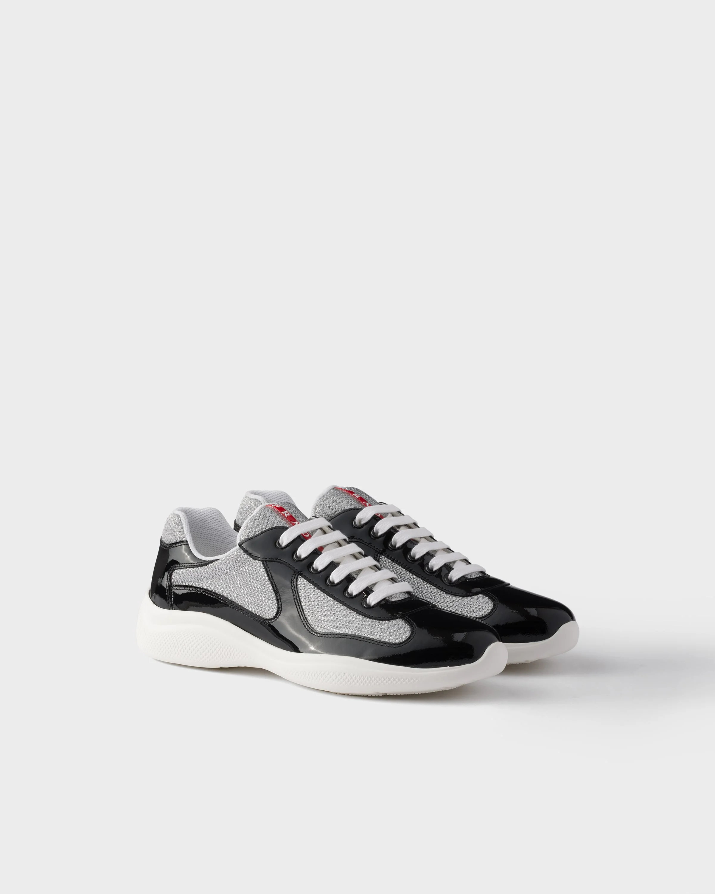 Patent leather and technical fabric Prada America's Cup sneakers - 1