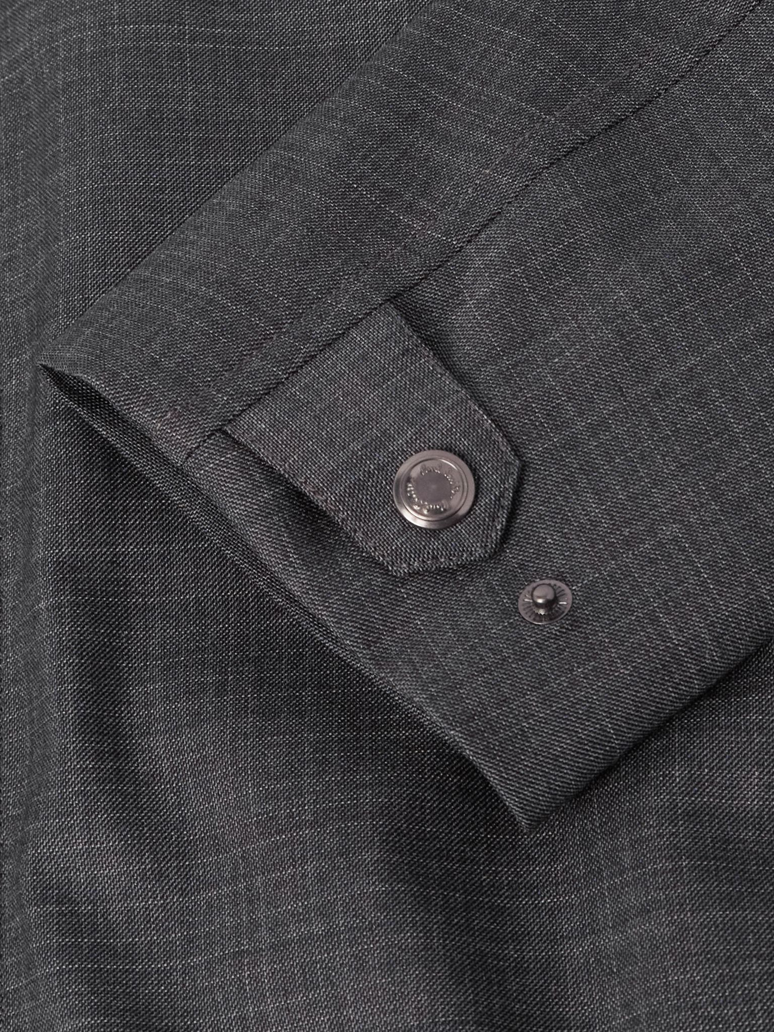 Checked Wool Bomber Jacket Gray - 5