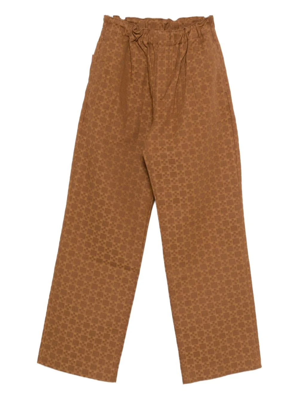 patterned wide-leg jeans - 1