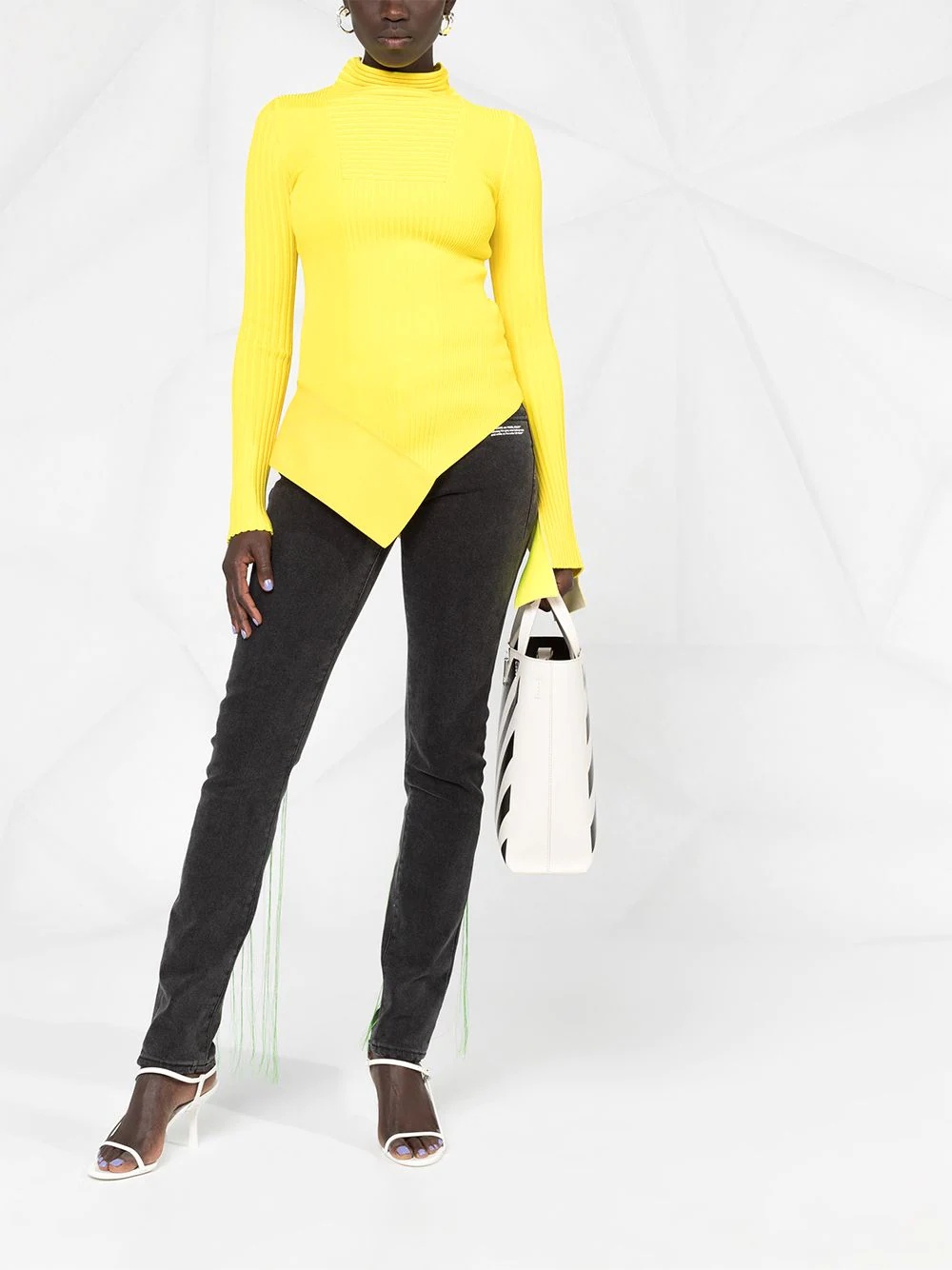 asymmetric knitted top - 2
