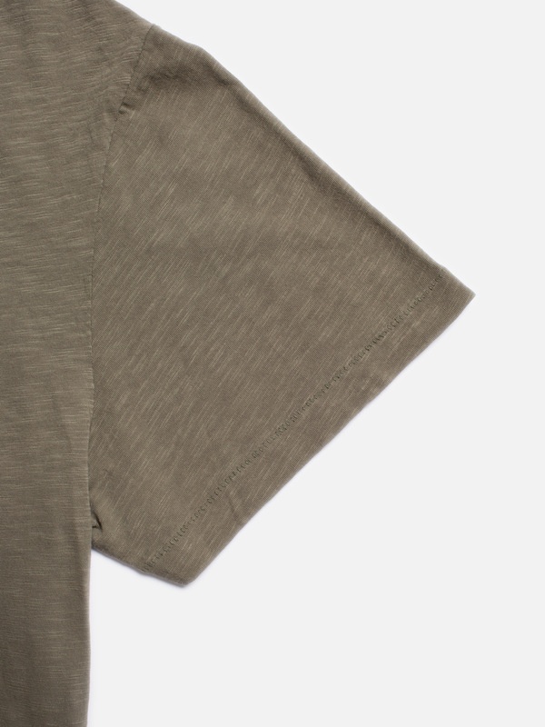 Roffe Slub T-Shirt Pale Olive - 6