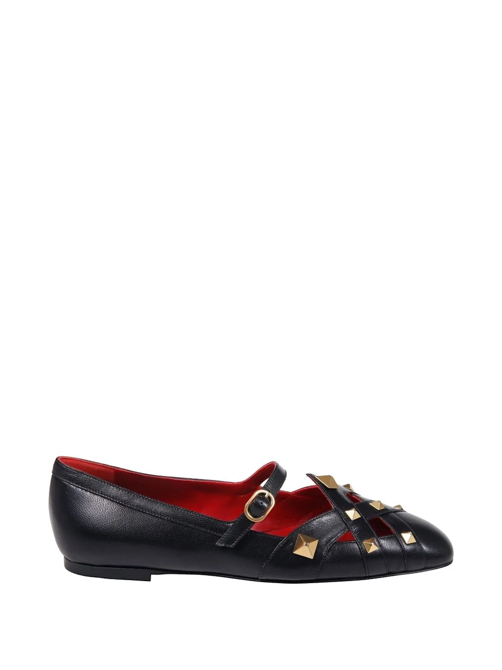 studded strappy ballet flats - 1