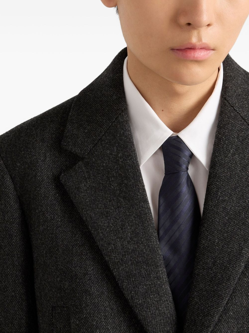 striped-pattern silk tie - 4