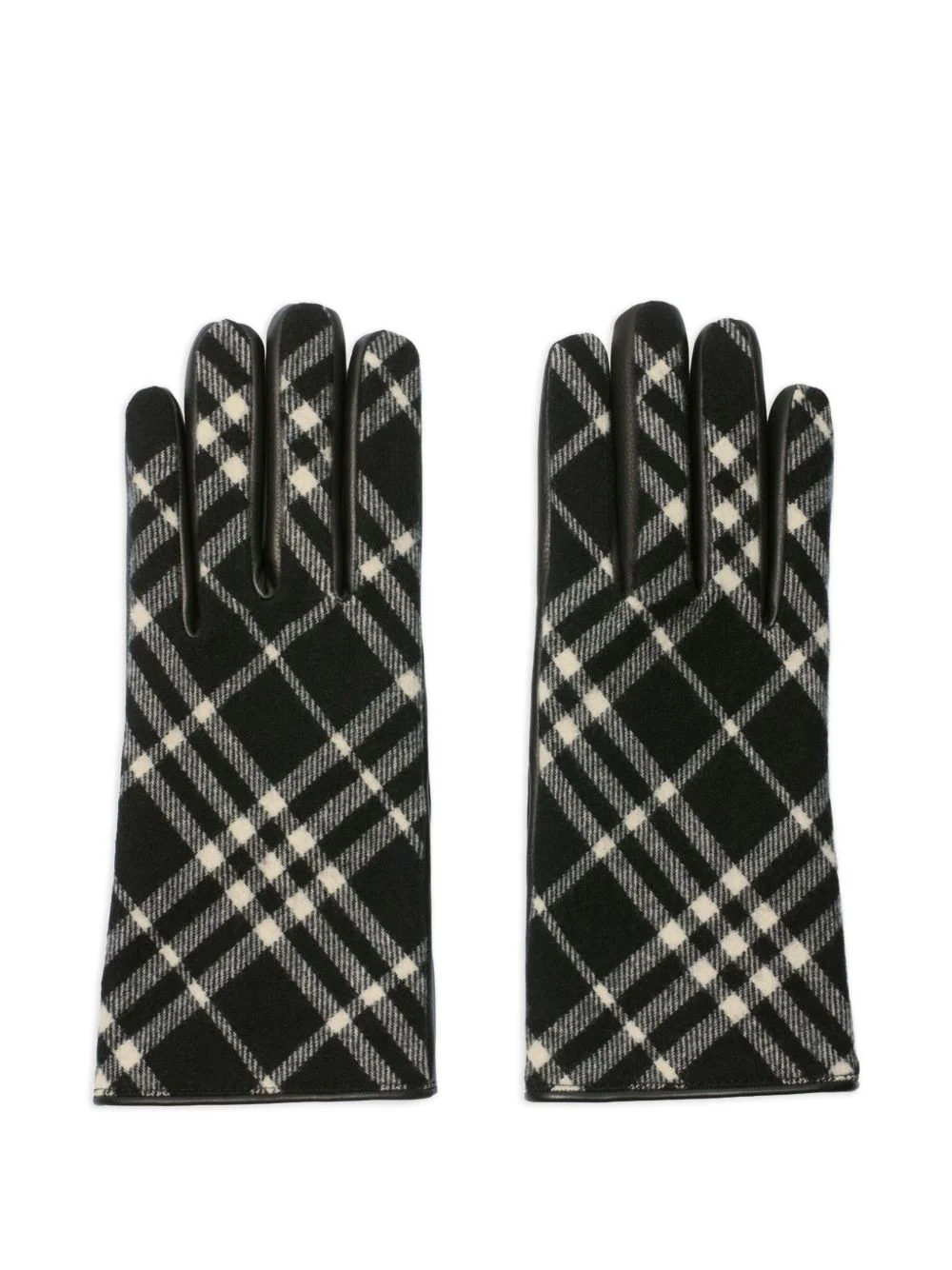 check wool cashmere gloves - 1