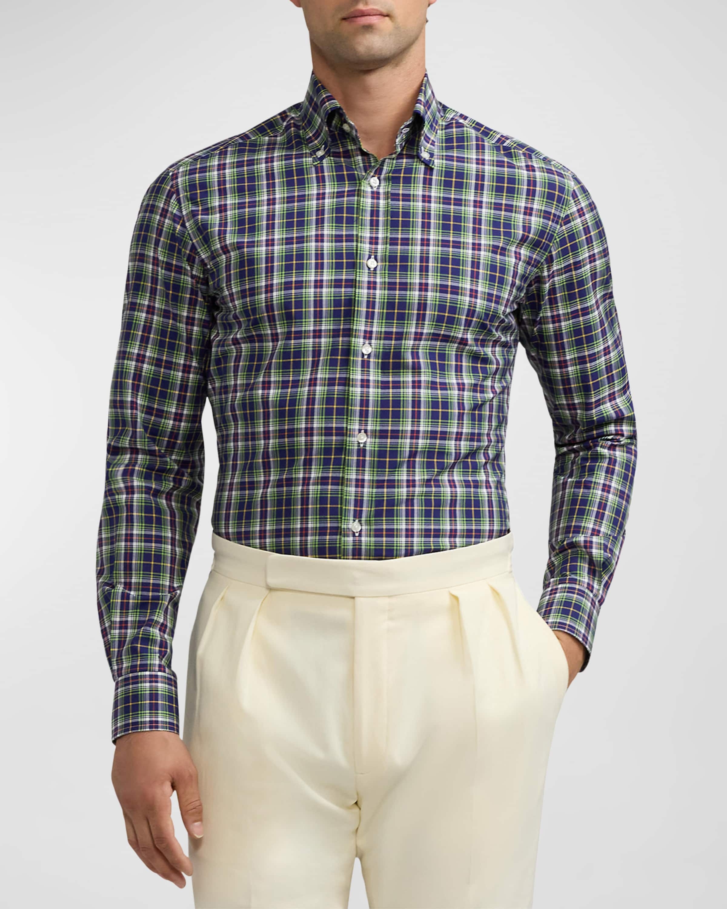 Men's Cameron Plaid Poplin Sport Shirt - 2