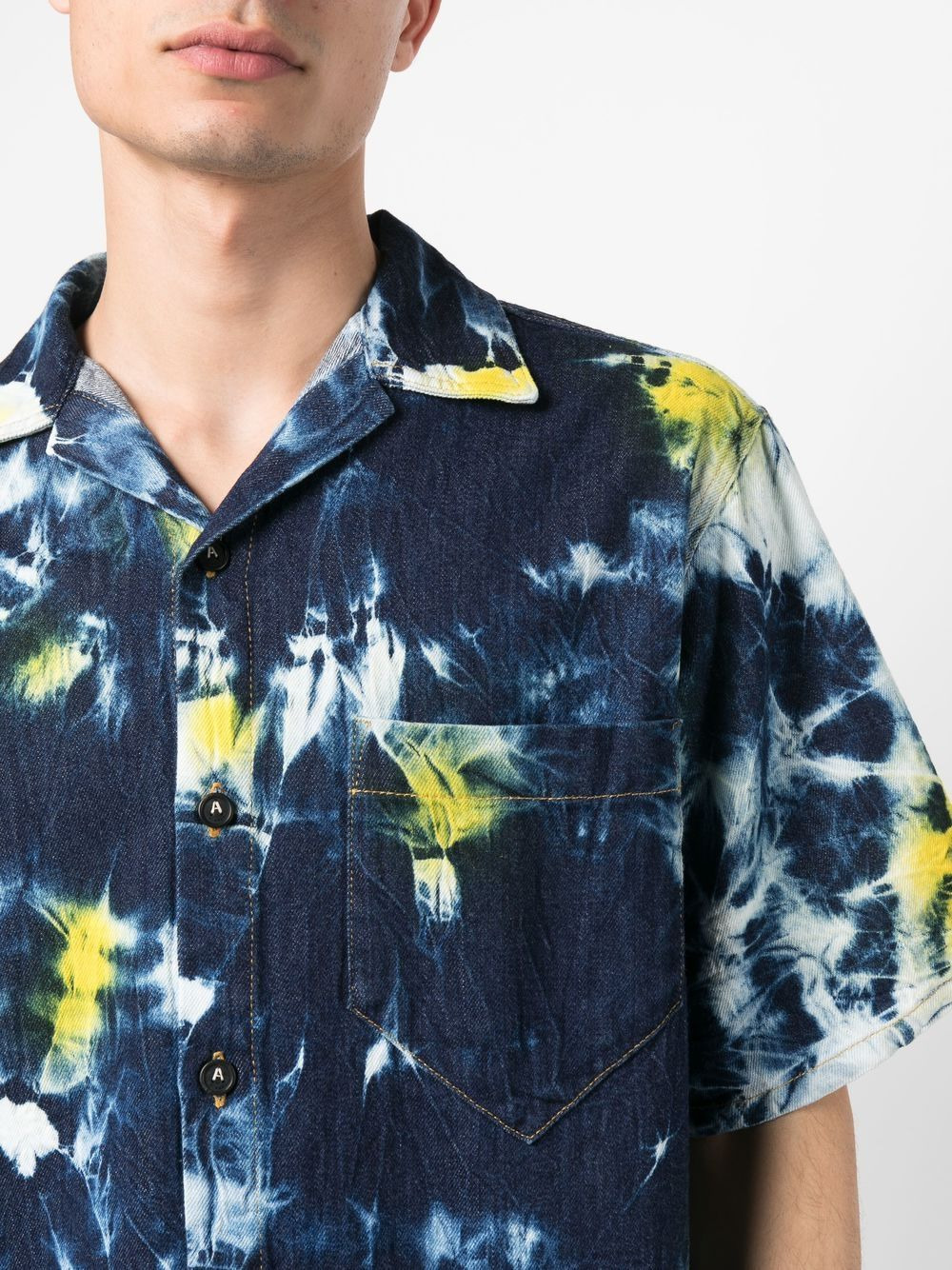 abstract-print shirt-sleeve shirt - 5