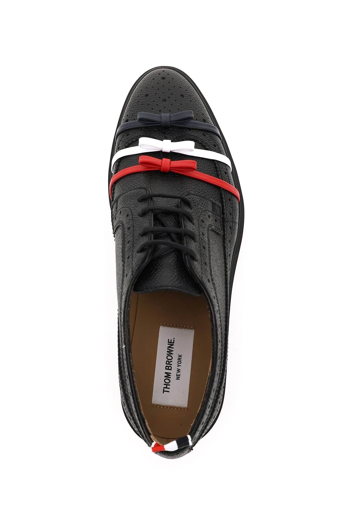 LONGWING BROGUE SHOES WITH TRICOLOUR BOWS - 3