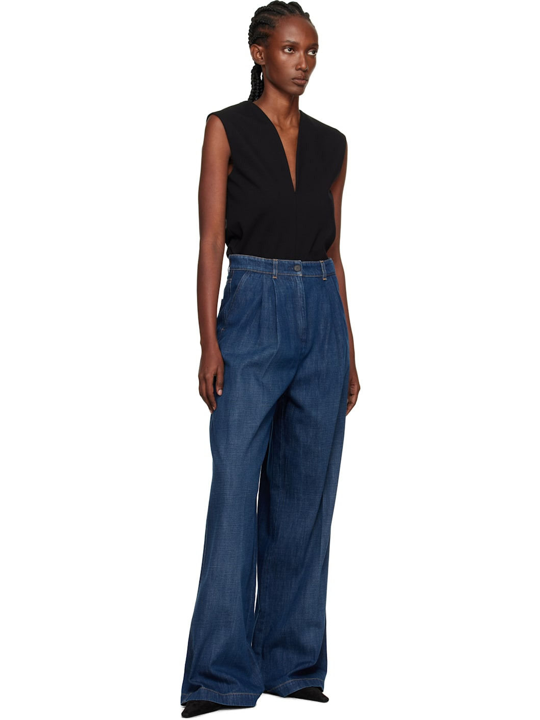 Blue Darted Jeans - 4