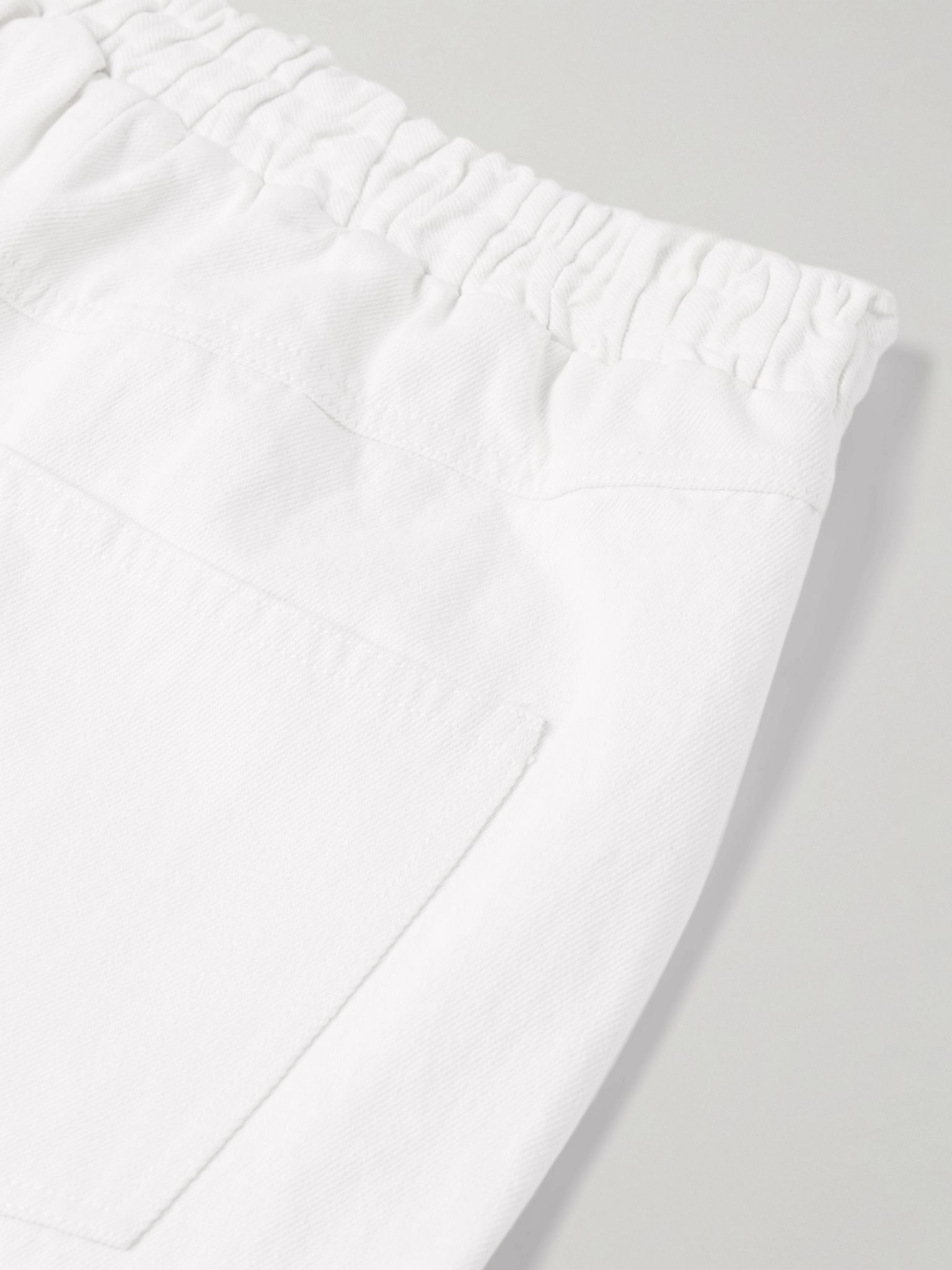 Cavina cropped broderie anglaise barrel-leg jeans White - 6