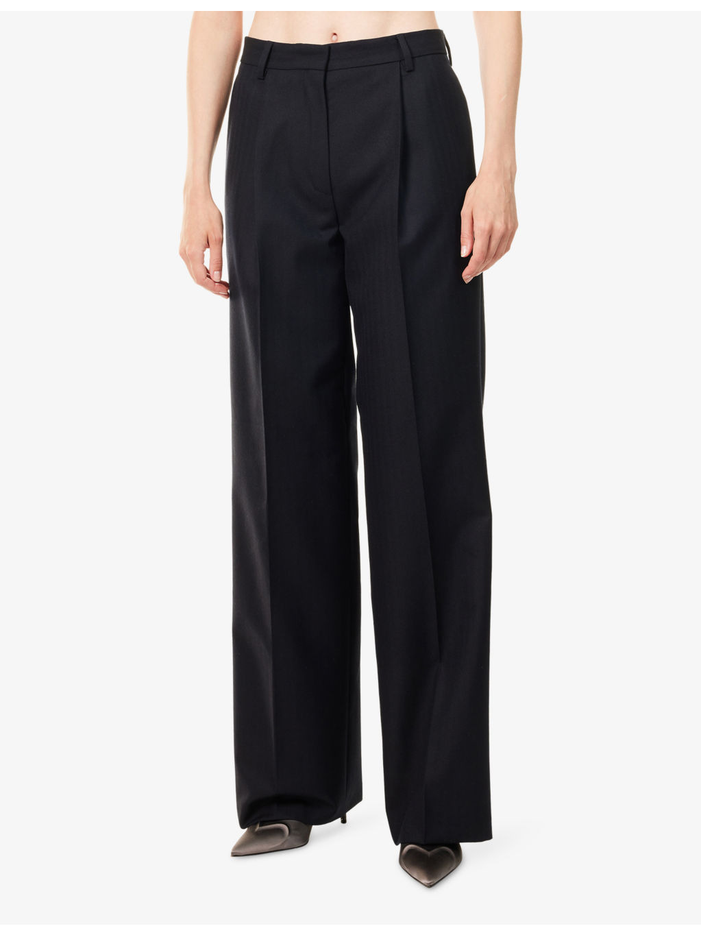 Portias Wide-Leg Wool Trousers - 3