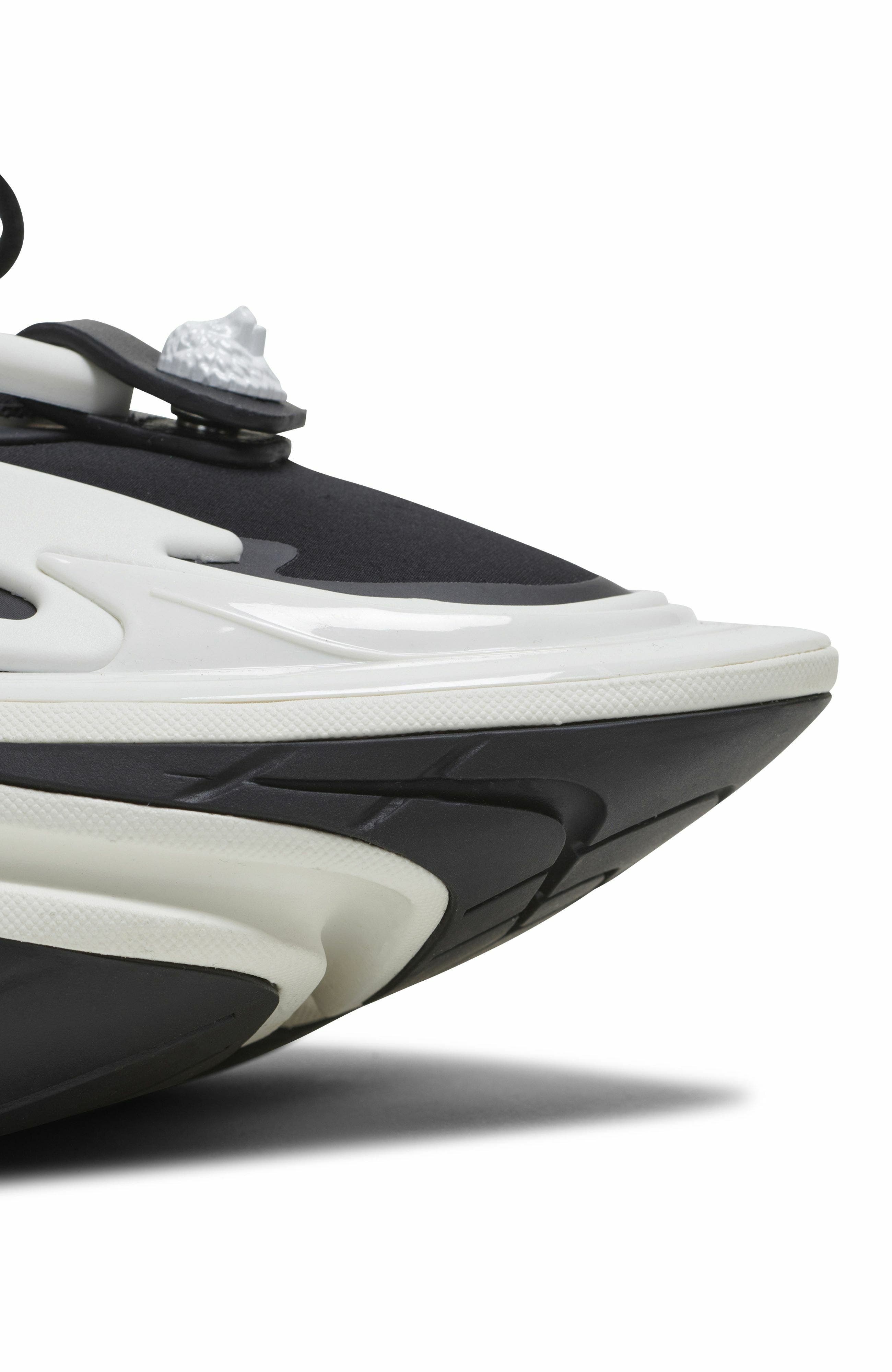 Balmain Unicorn low-top sneakers in neoprene and leather in Black at Nordstrom - 8