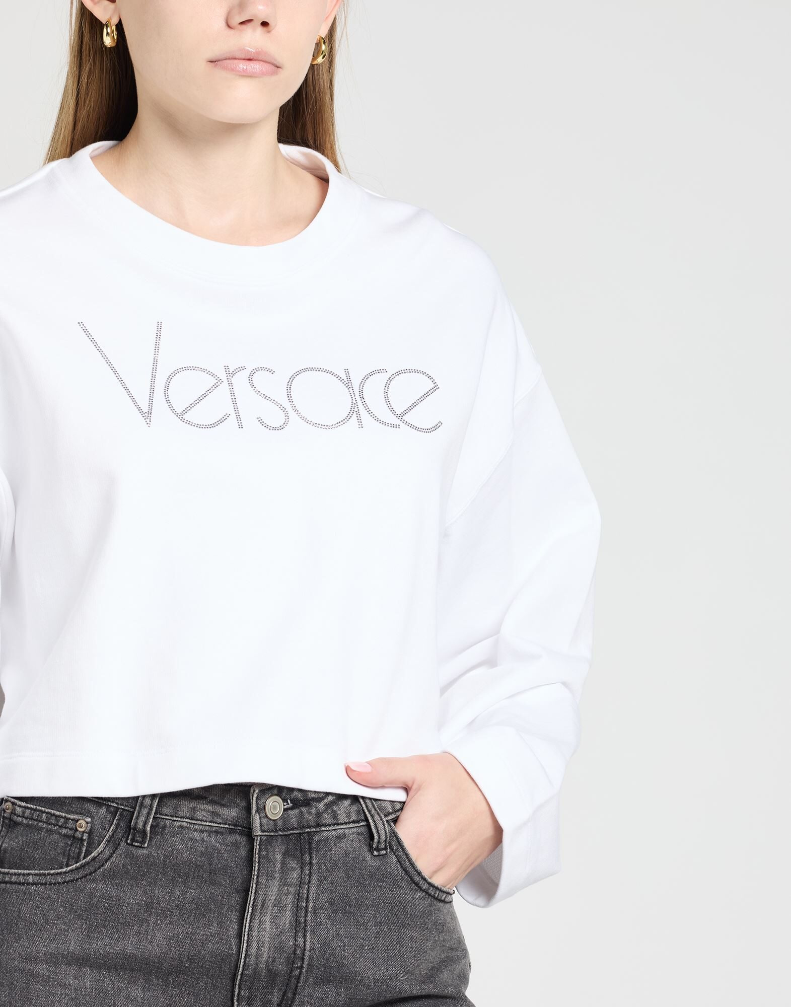 White Women's Sweatshirt - 4