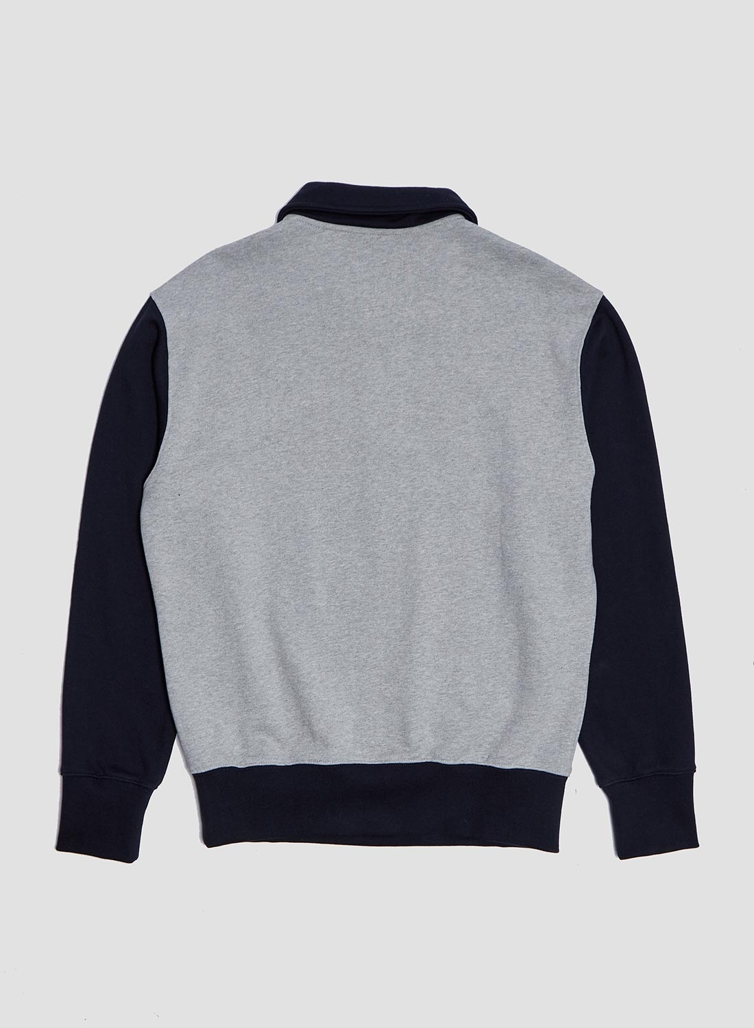 Wild Bricks Mec Half Zip Pullover in Grey/Navy - 3