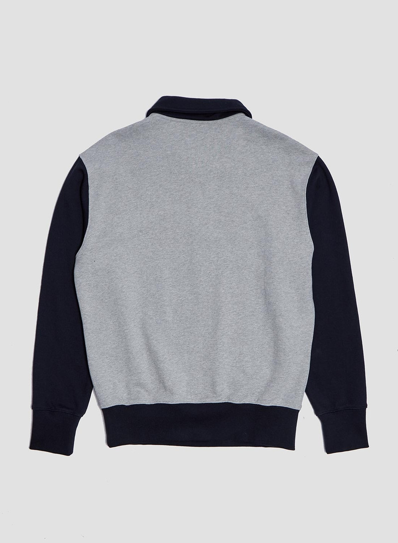 Wild Bricks Mec Half Zip Pullover in Grey/Navy 3