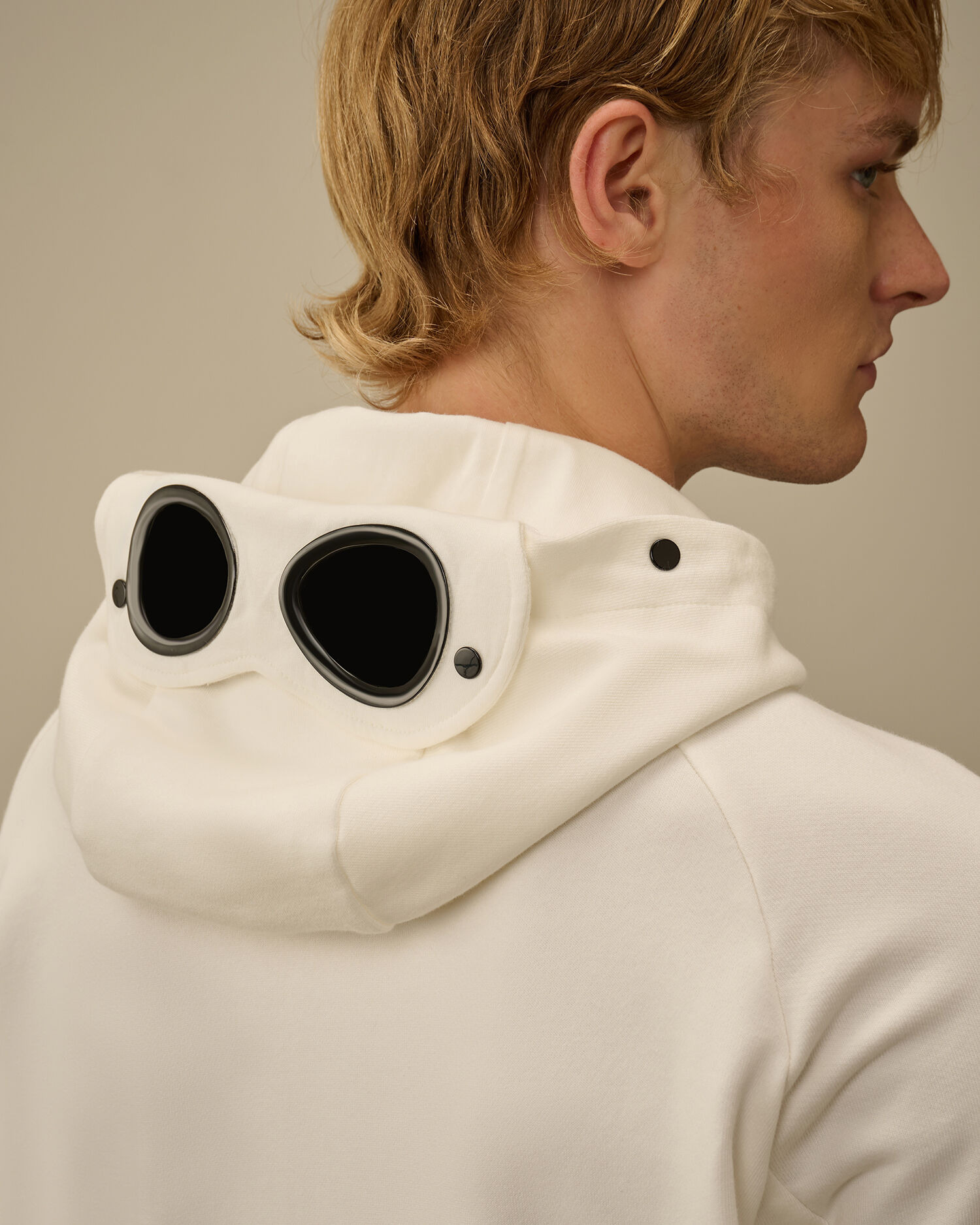 Diagonal Raised Fleece Goggle Sweatshirt - 5