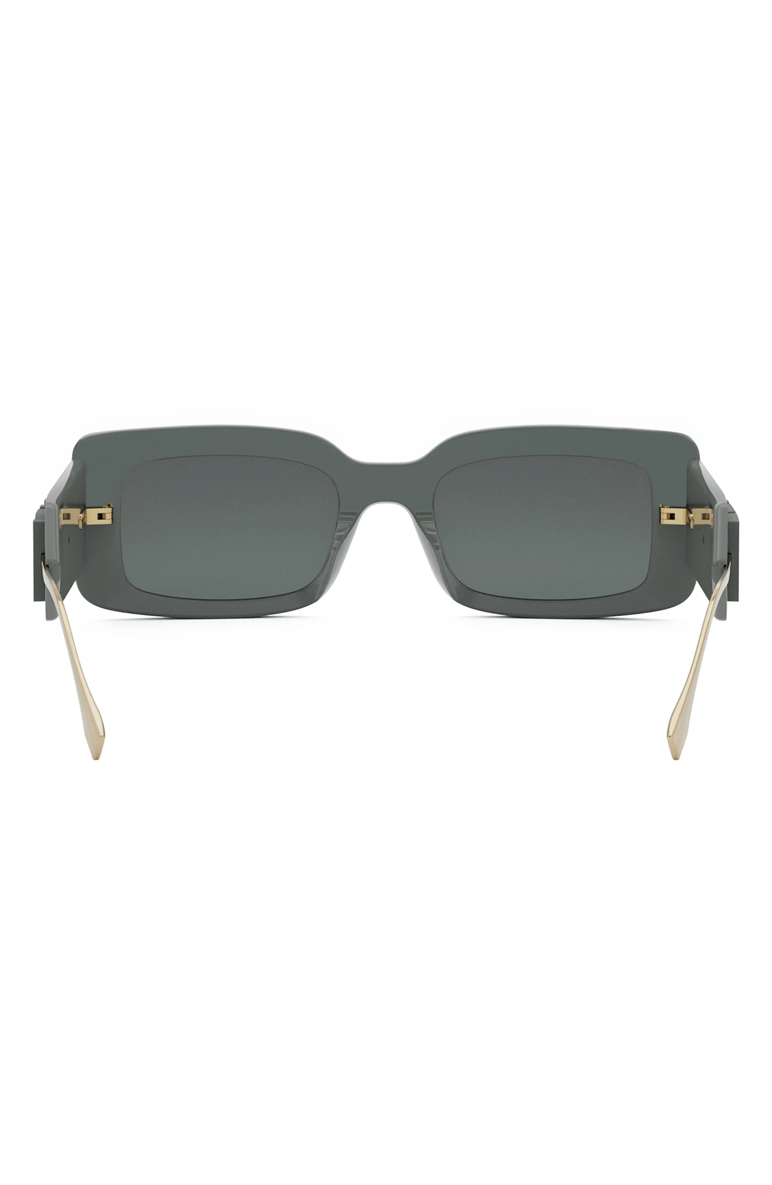 'Fendigraphy 51mm Rectangular Sunglasses in Grey/Smoke - 4