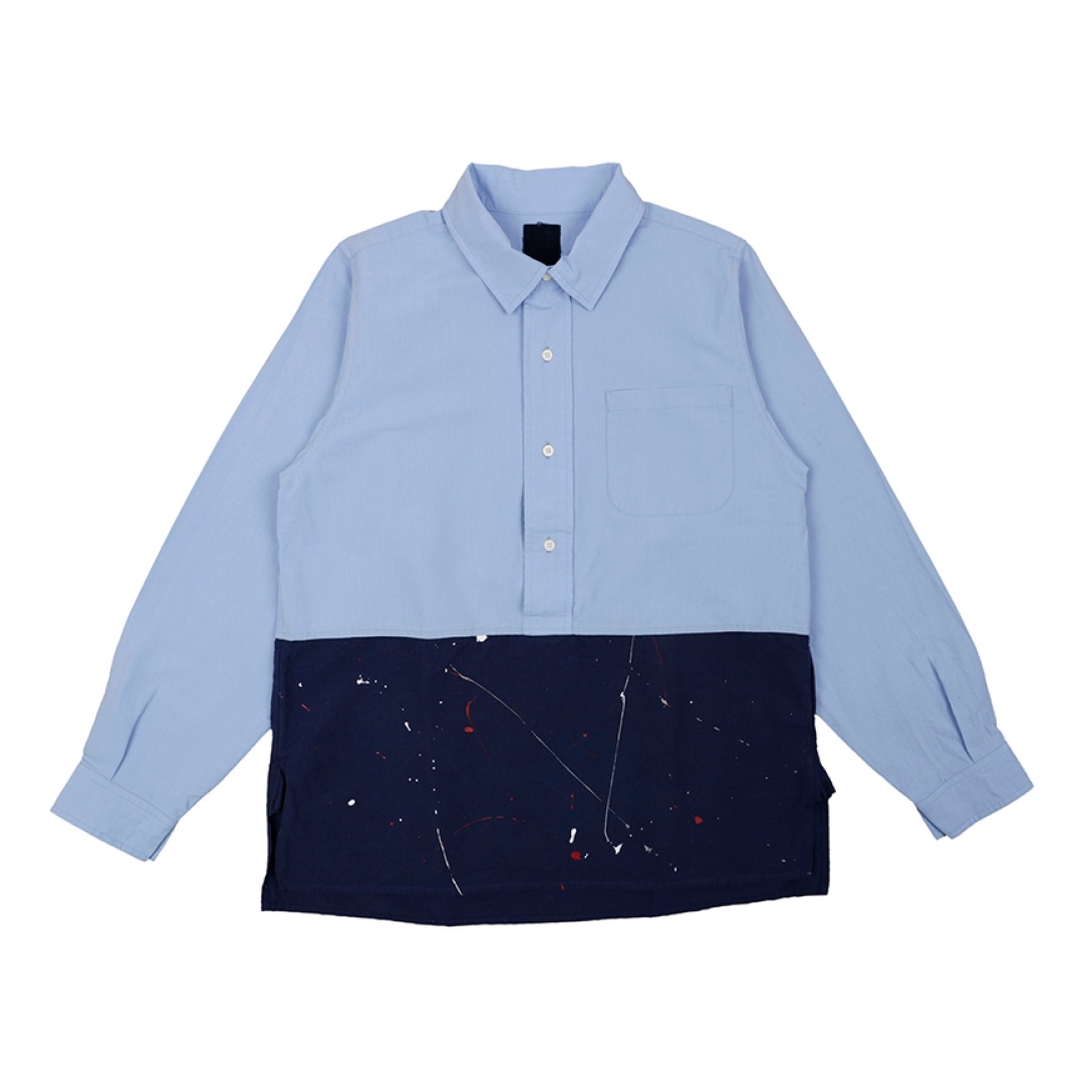 visvim TALBOT P.O.SHIRT L/S LT.BLUE | REVERSIBLE