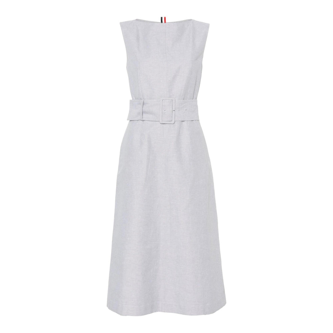 Tonal University Stripe Boat Neck Dress Women - 1