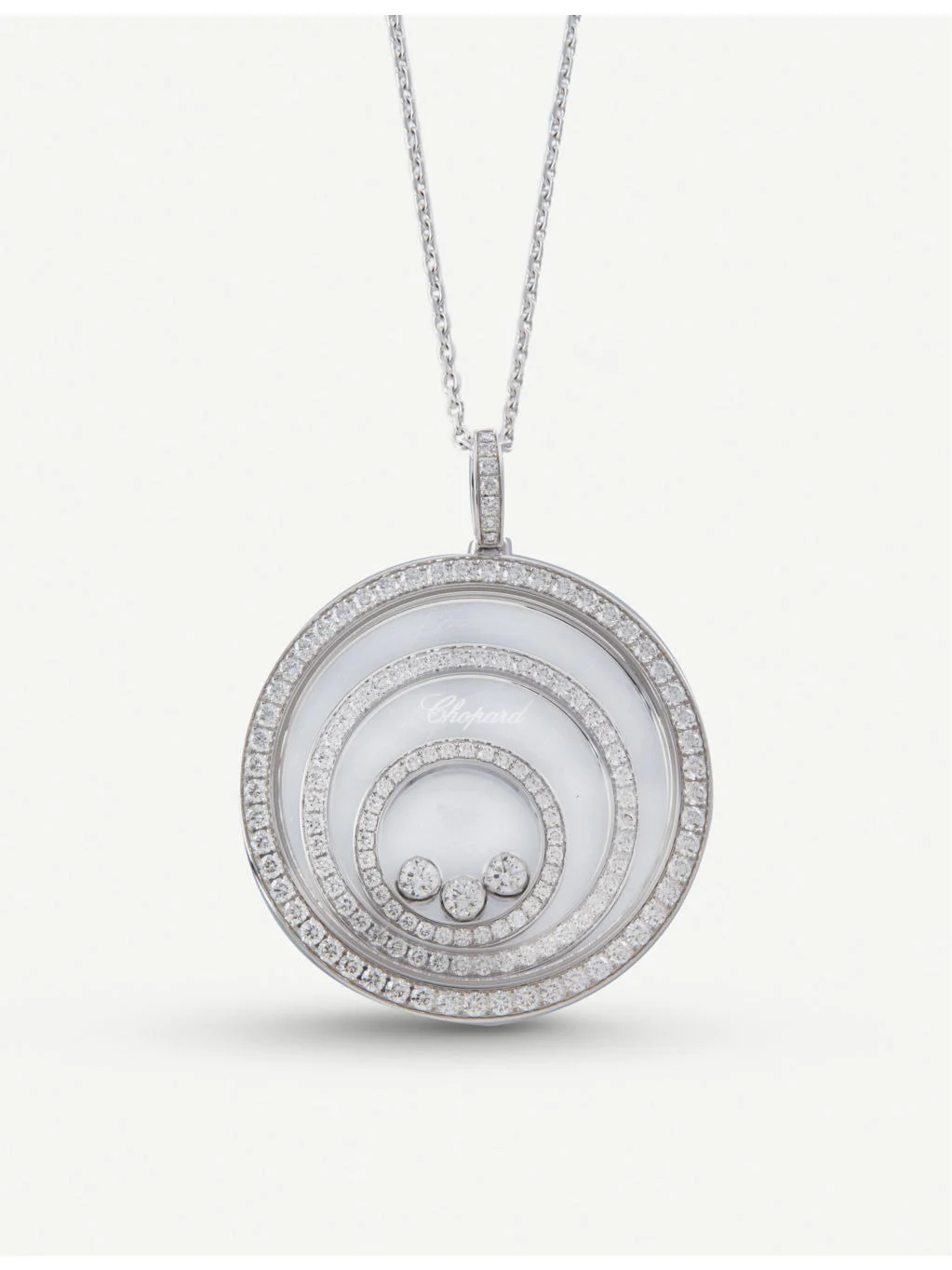 Happy Spirit 18ct white-gold and diamond pendant - 1
