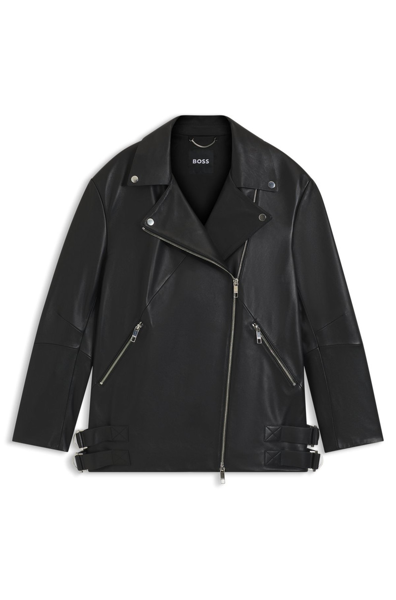 LONG BIKER JACKET IN NAPPA LEATHER 1