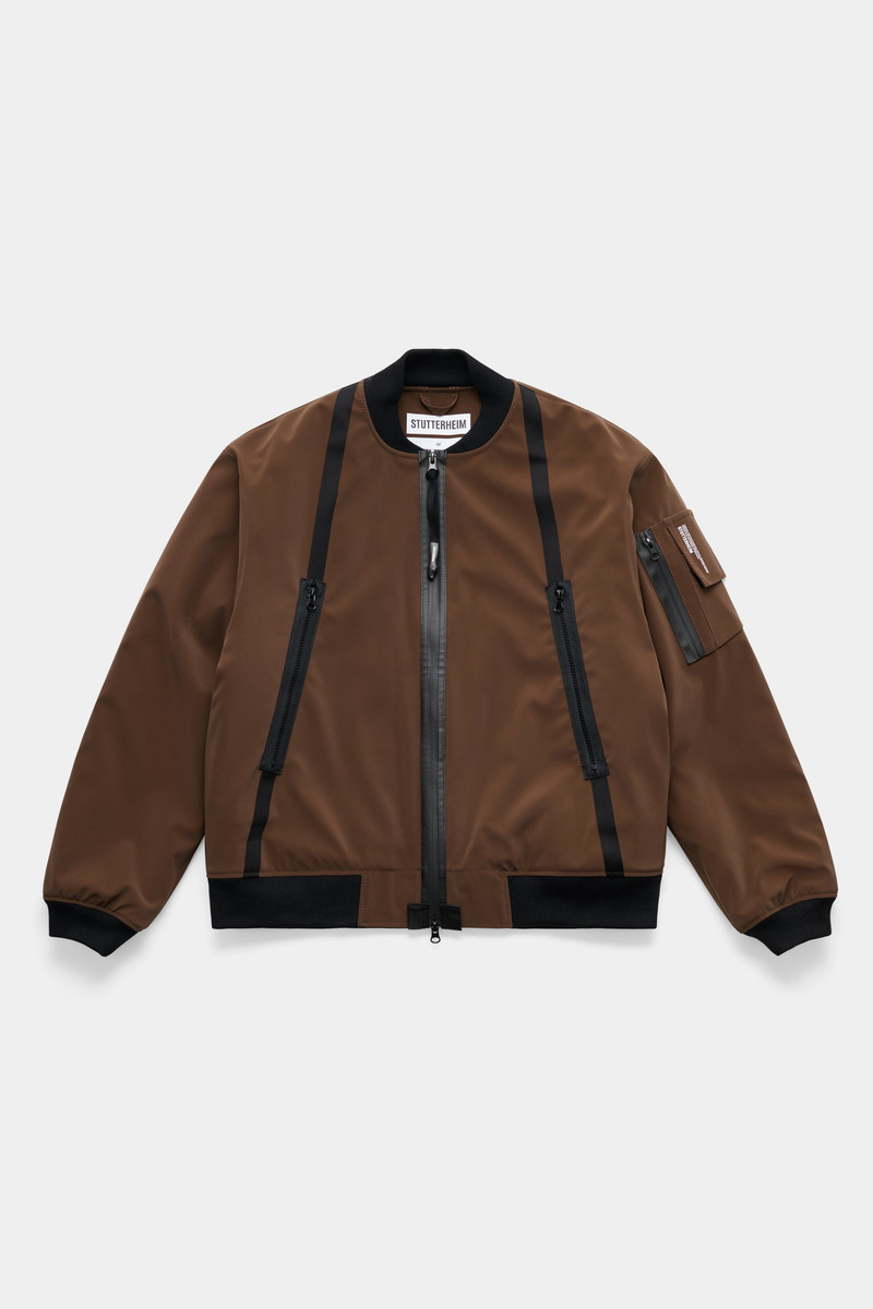 Bredsand Zip Winter Bomber Jacket Brown 1