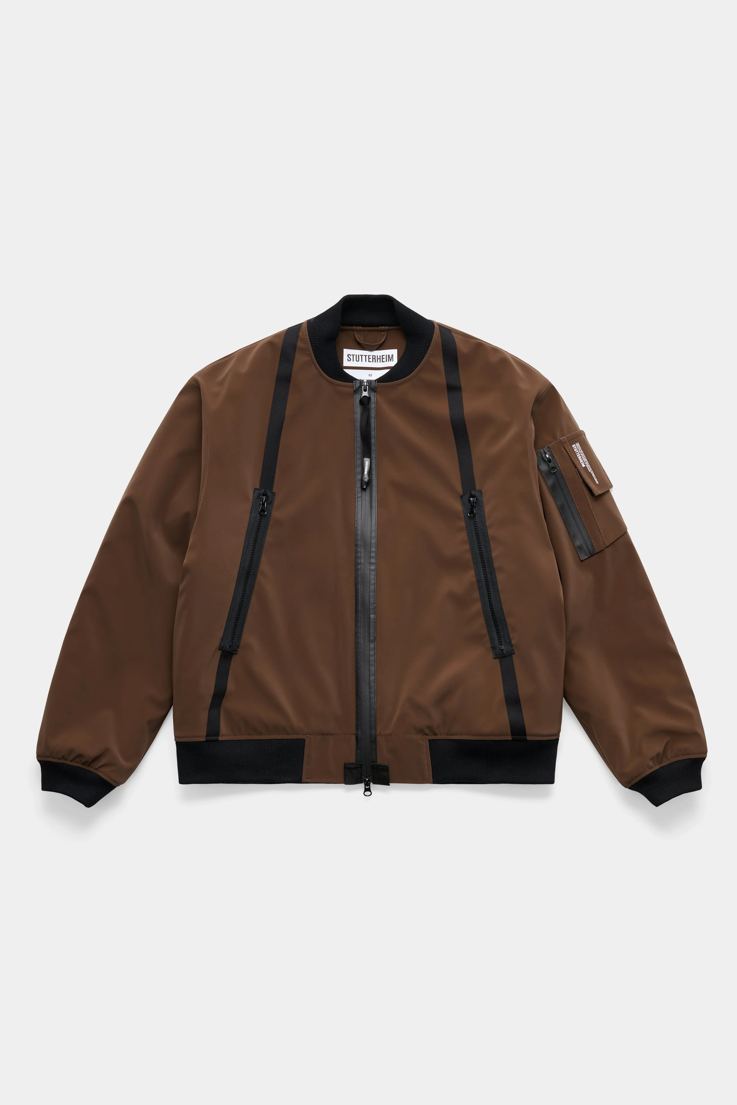 Bredsand Zip Winter Bomber Jacket Brown - 1
