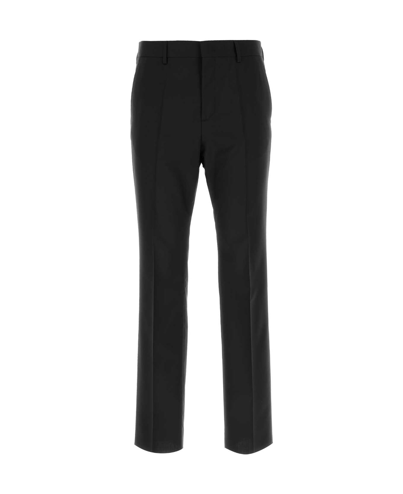 Black Wool Blend Pant - 1