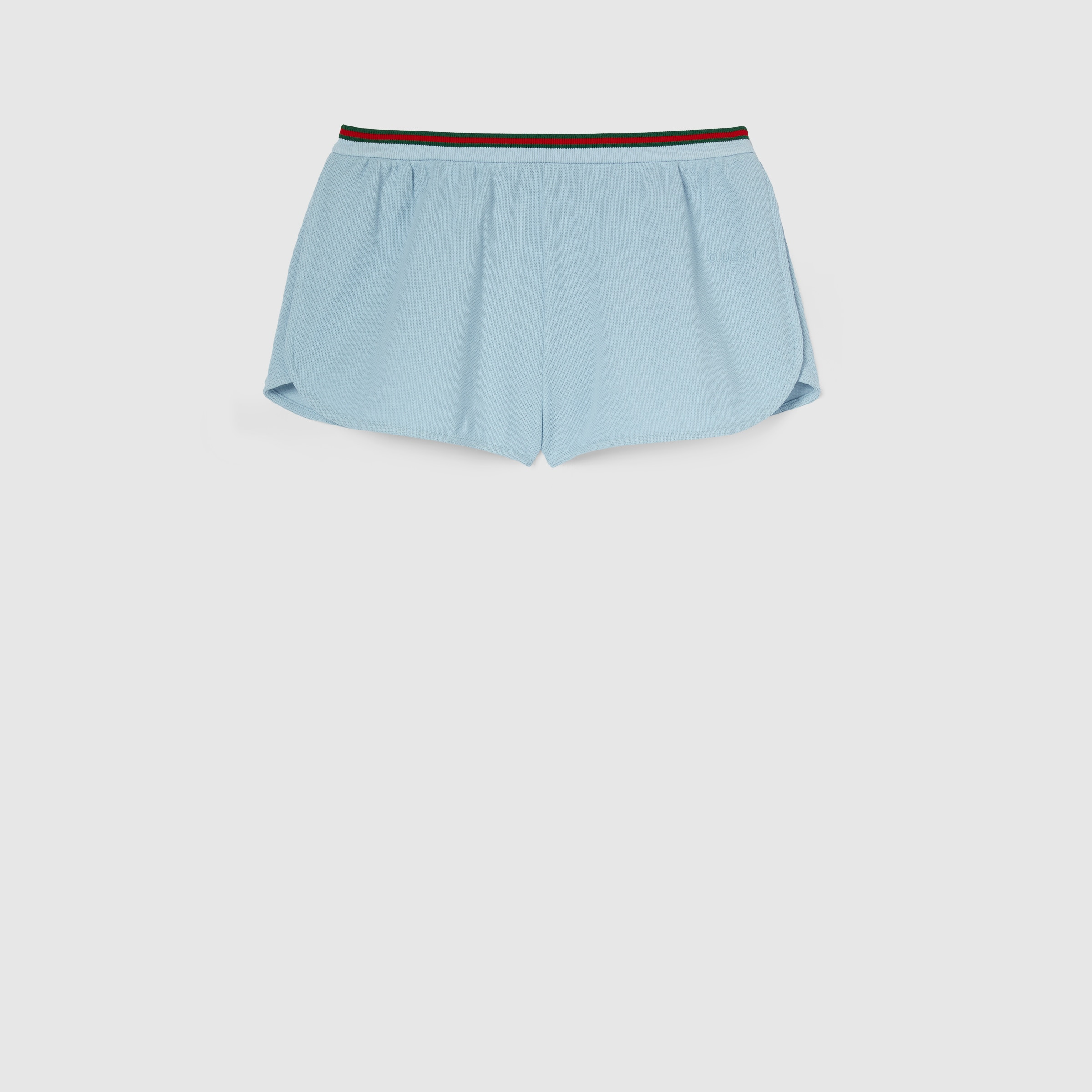 Cotton piquet shorts with Web - 1