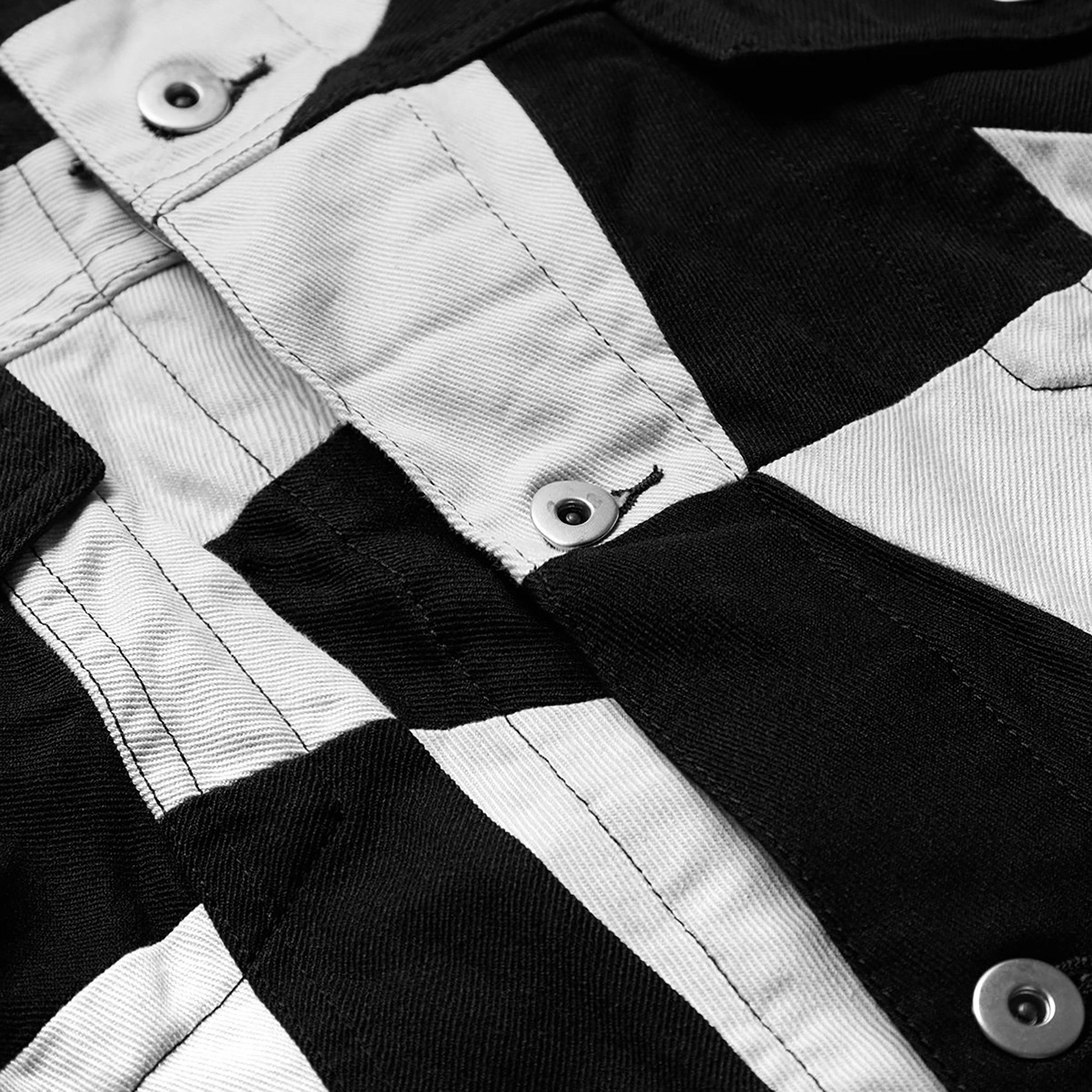 Comme des Garçons Black Patchwork Twisted Trucker Jacket 'Black' - 3