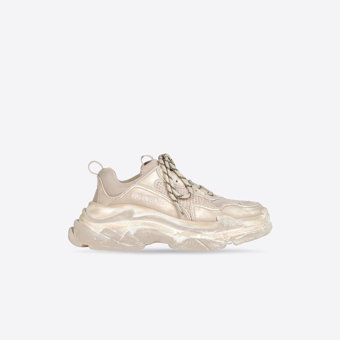 Men's Triple S Faded Sneaker in Beige - 1