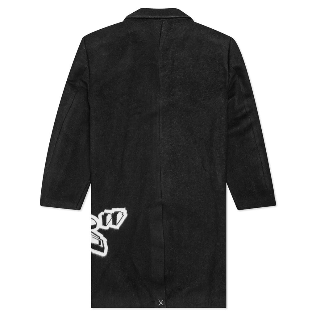 OFF-WHITE C/O VIRGIL ABLOH GRAFF WOOL SKATE SB COAT - BLACK/WHITE - 2