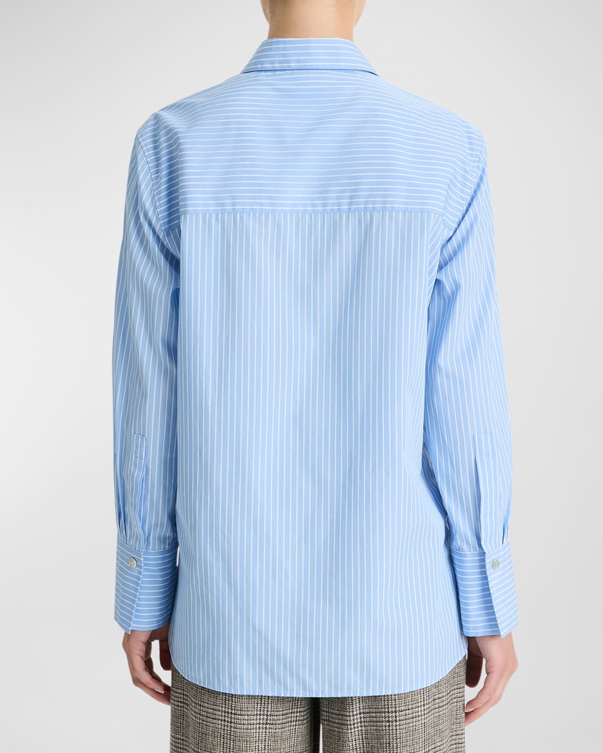 Relaxed Cotton Stripe Button-Front Shirt - 2