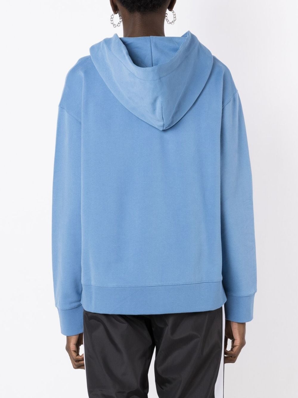 logo-print cotton hoodie - 4