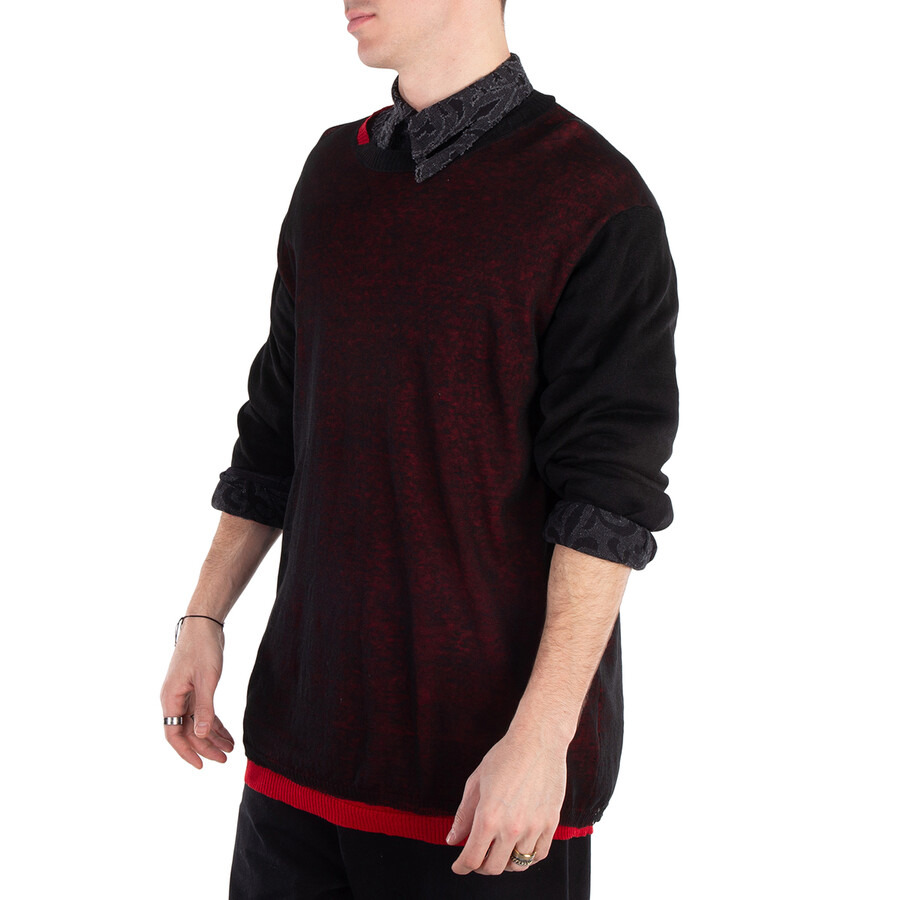 Yohji Yamamoto 14-Gauge Layered Knit Pullover, Brand Size 3 (Large) - 2