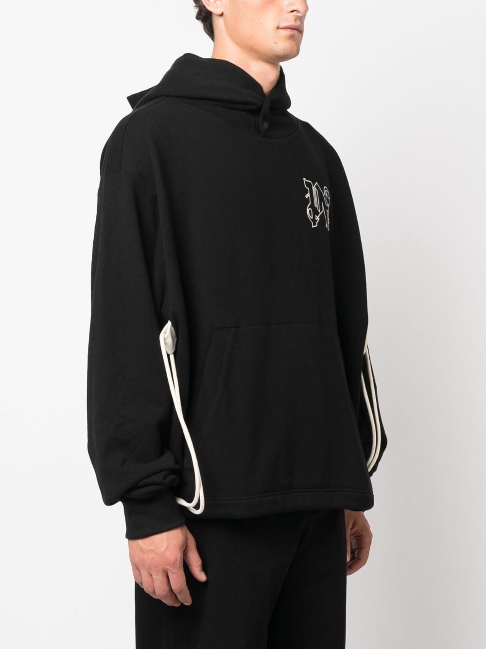 logo-print cotton hoodie - 3