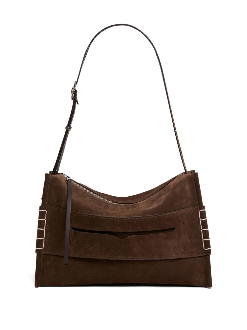 Messenger leather shoulder bag - 1