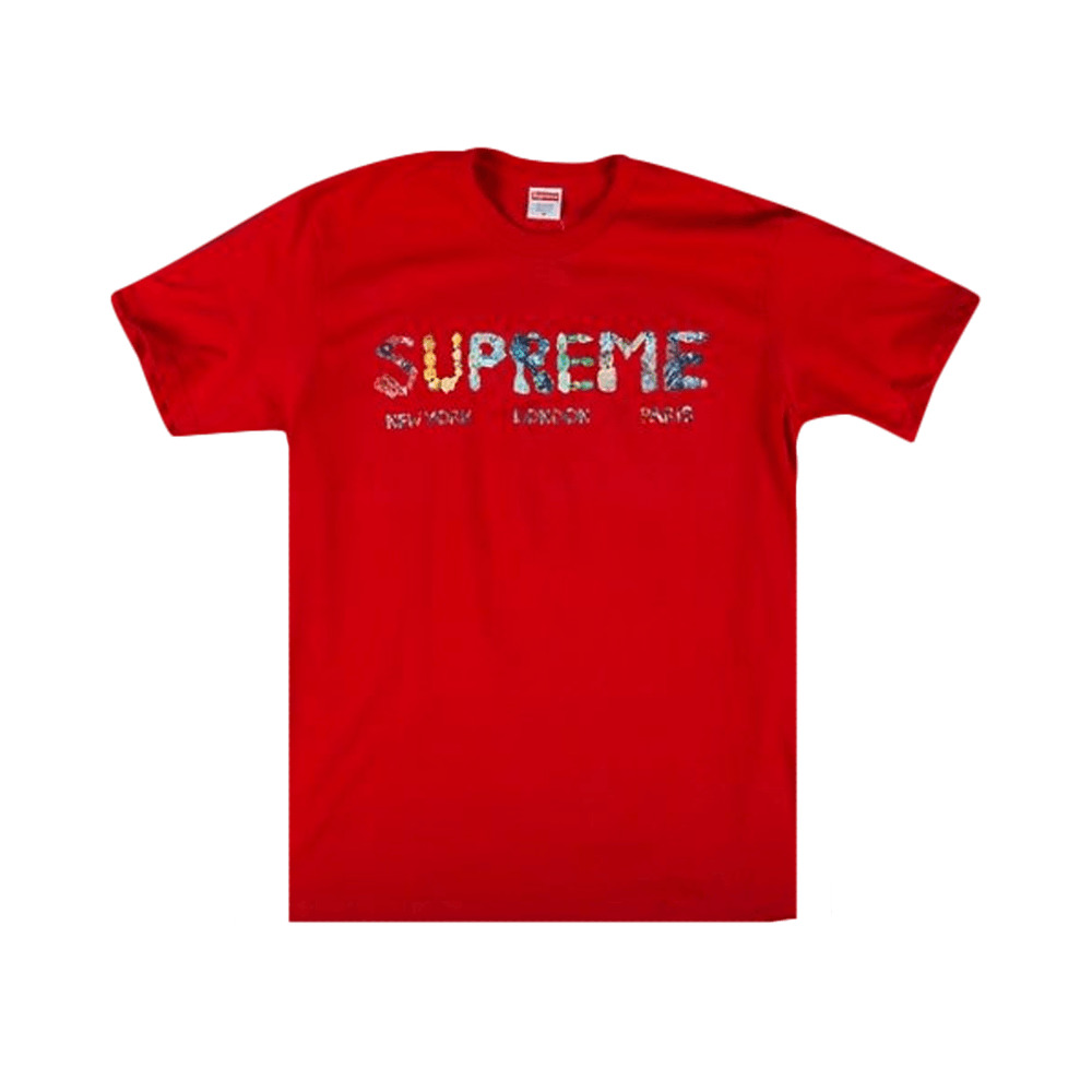 Supreme Crystals T-Shirt 'Red' - 1