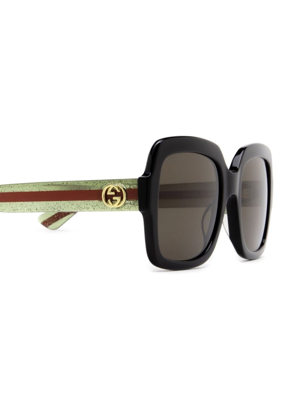 Web-stripe square-frame sunglasses - 3