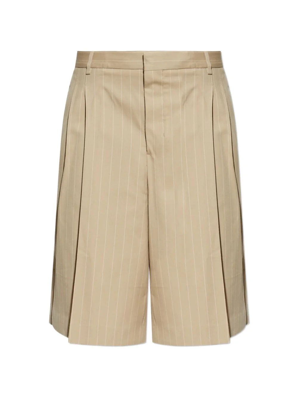 pinstripe pleat shorts - 1