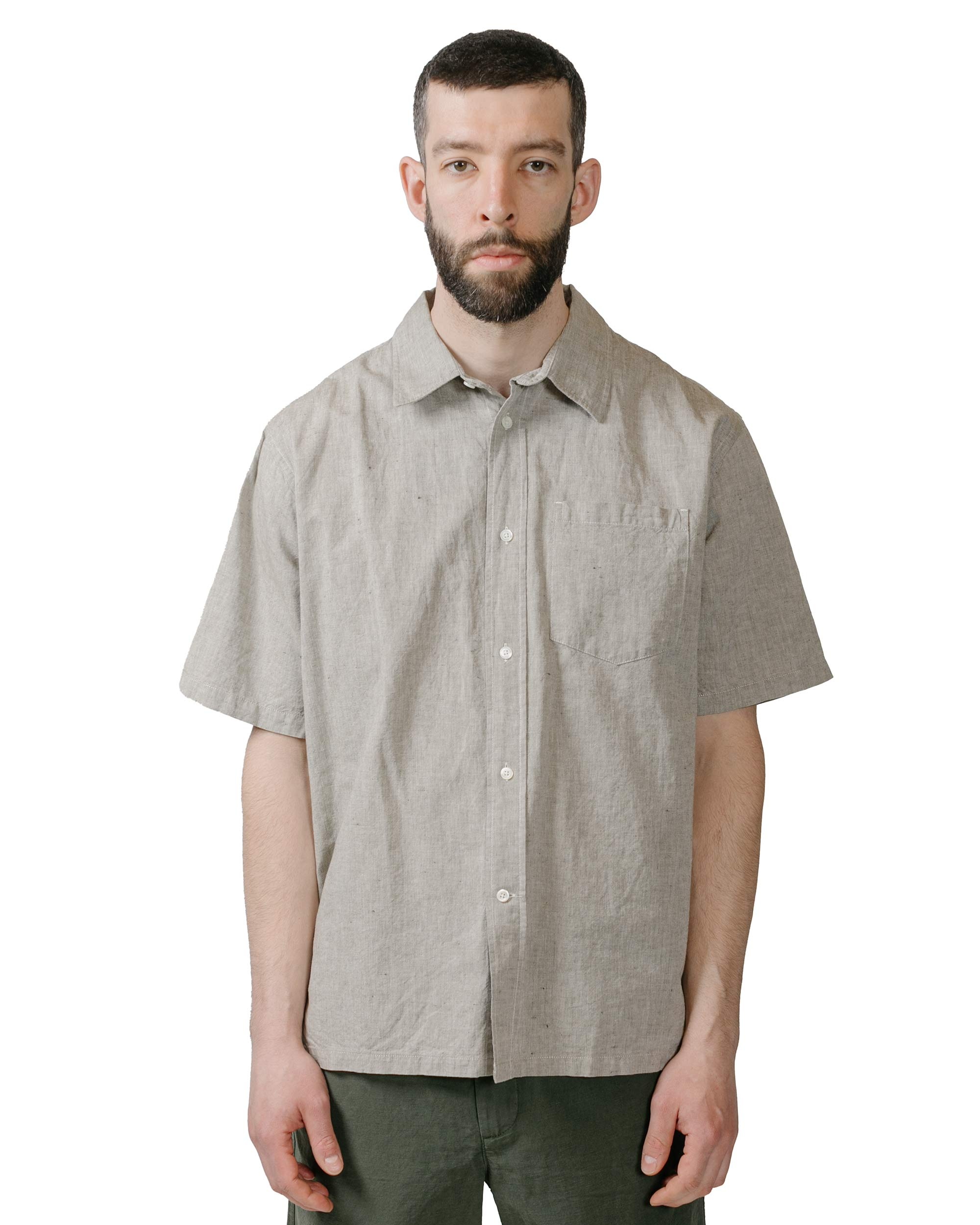 Ivan Relaxed Cotton Linen SS Shirt Ivy Green - 2