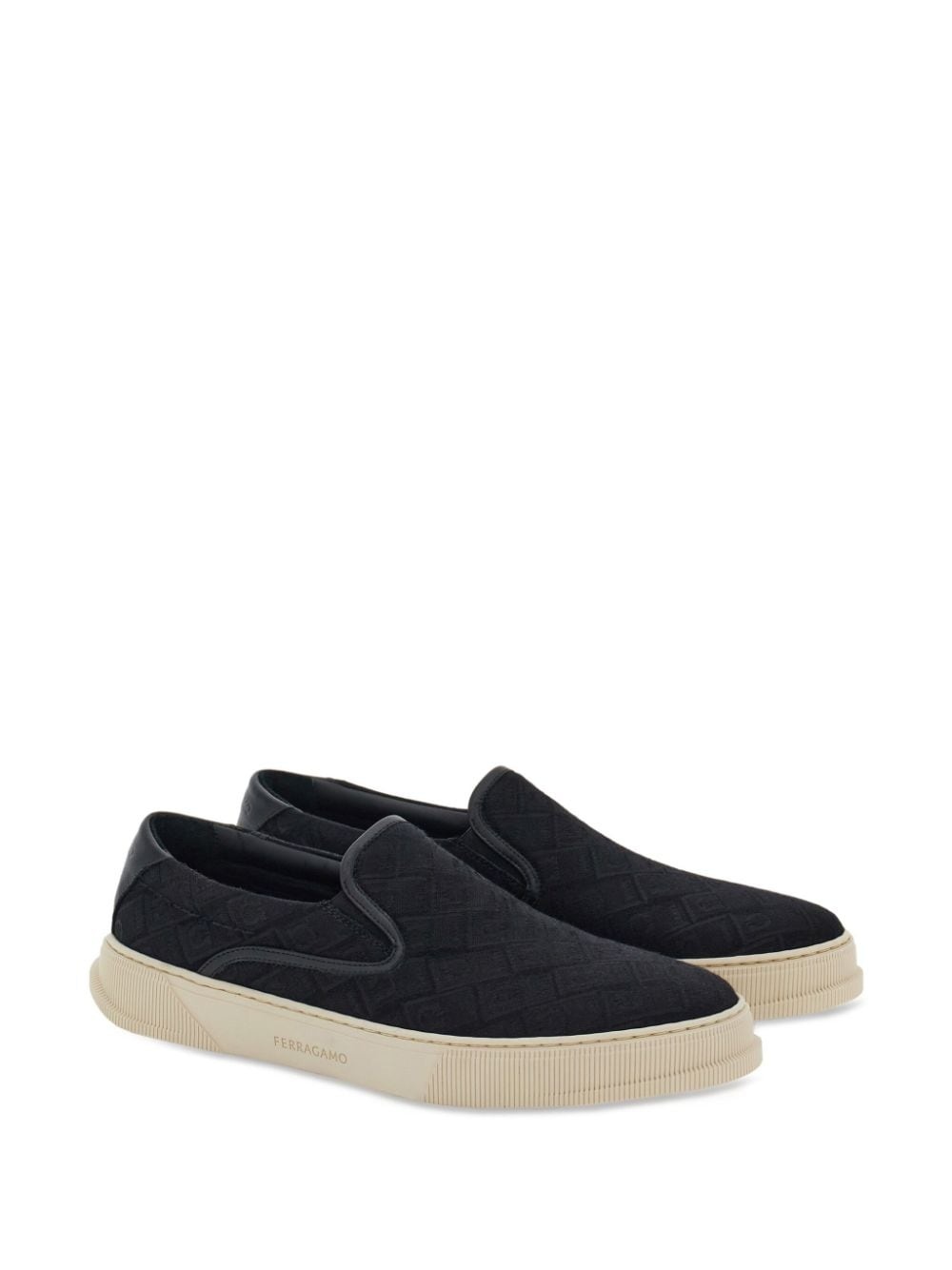 Gancini-jacquard sneakers - 2
