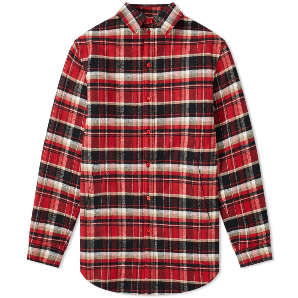 Balenciaga Flannel Check Flap Shirt - 1