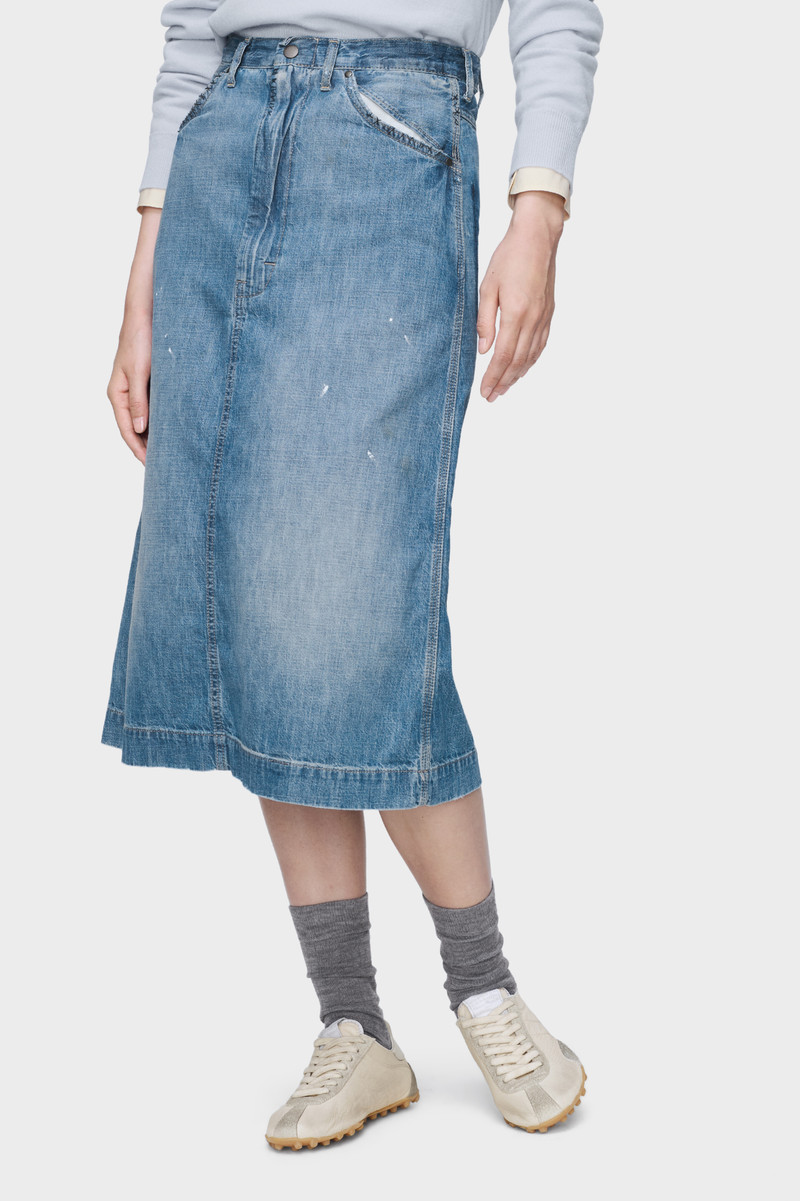 Maison Margiela Denim midi skirt outlook
