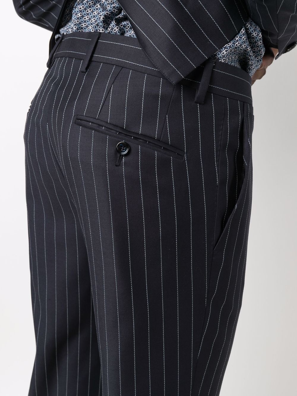 single-breasted pinstripe suit - 6